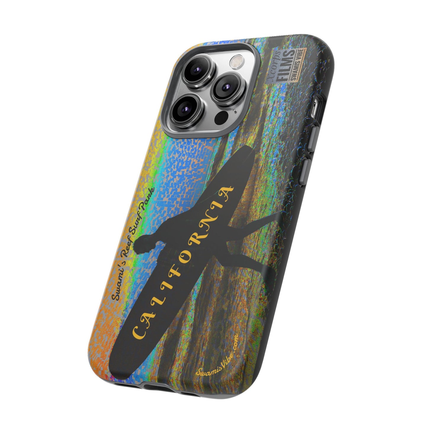 Swamis Vibe Encinitas California JSE Phone Case Designs #1 Swamis Beach Vibe California Surf Phone Case, Tropical Vibes, Ideal for Beach Lovers, Unique Gift for Summer, Vacation Accessories, Trendy Style