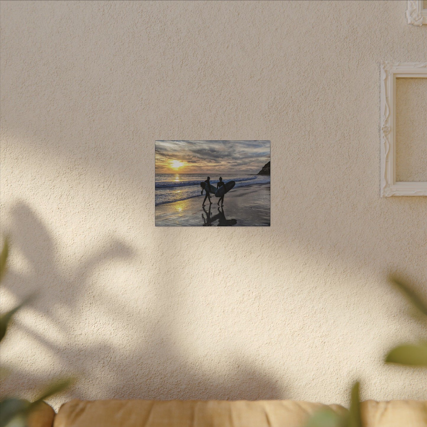 Swamis Vibe Encinitas California JSE Photograph #431 Swamis Silver Sunset Surfers Sunset Surfing Canvas Wall Art | Beach Decor, Ocean Sunset, Surfing Artwork, Home Decor, Gift for Surfers