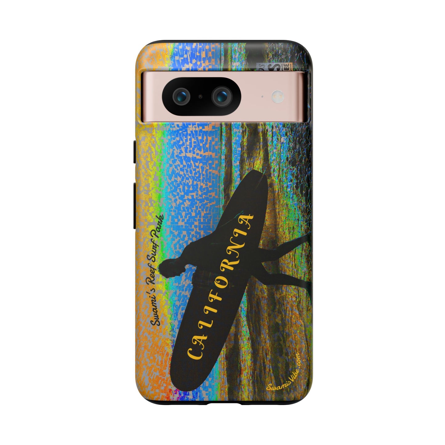 Swamis Vibe Encinitas California JSE Phone Case Designs #1 Swamis Beach Vibe California Surf Phone Case, Tropical Vibes, Ideal for Beach Lovers, Unique Gift for Summer, Vacation Accessories, Trendy Style