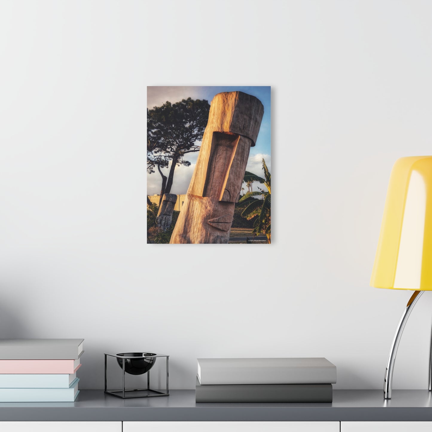 Swamis Vibe Surf and Sunsets Swamis Tiki Totem Artistic Acrylic Wall Print - Modern Home Decor, Abstract Art, Gift for Art Lovers, Unique Wall Decor, Great for Living Room