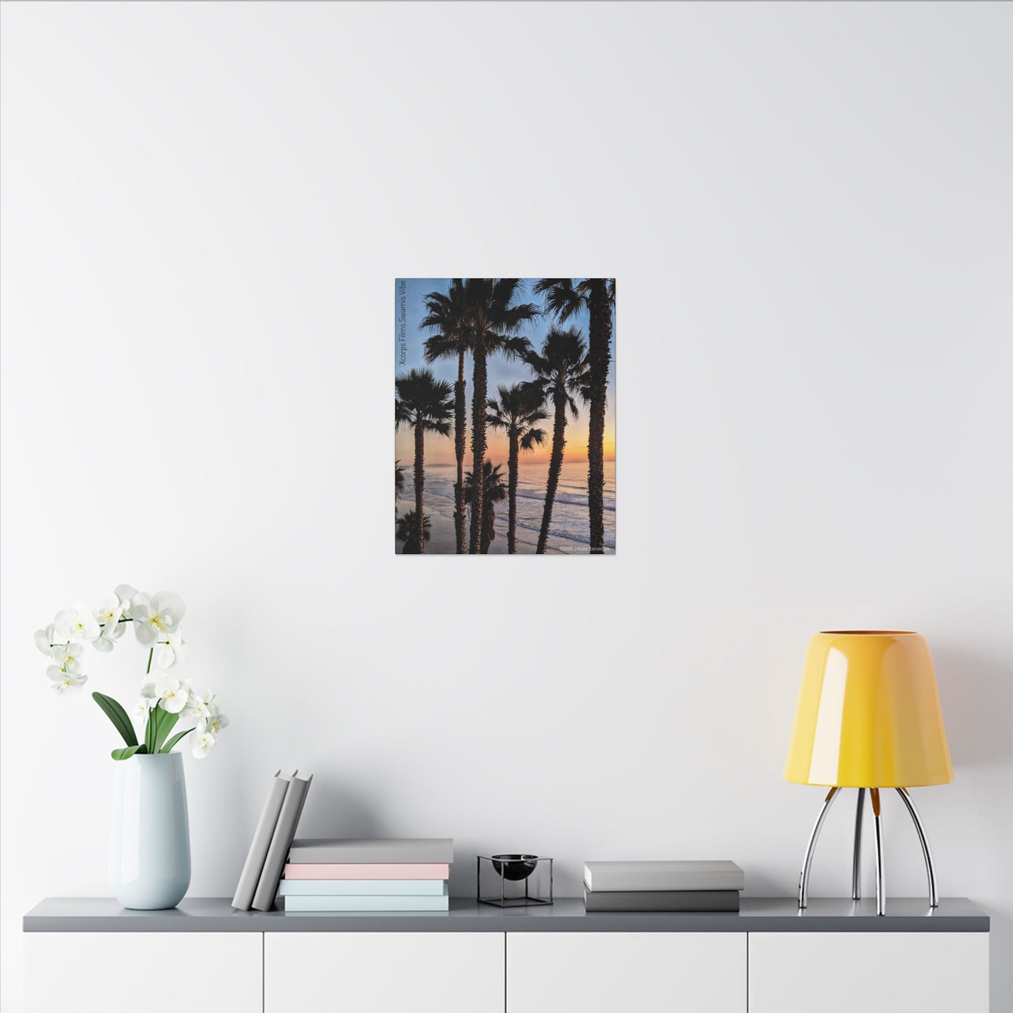 Swamis Vibe Encinitas California JSE Photograph #417 Swamis Park Palm Grove Coastal Sunset Canvas Print, Beach Wall Art, Home Decor, Coastal Decor, Ocean Landscape, Gift for Beach Lovers