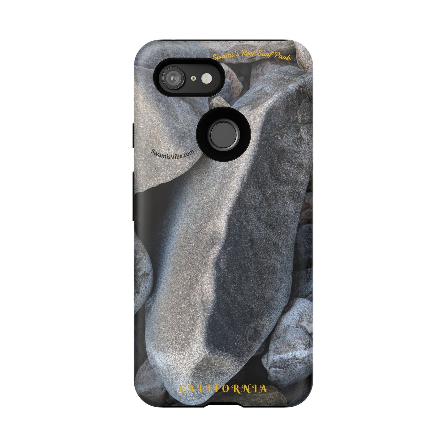 Swamis Vibe Encinitas California JSE Phone Case Designs #3. Swamis Beach Melted Rocks Durable Phone Case with Rock Design, Tough Cases for Outdoorsy Souls, Unique Gift for Nature Lovers, Perfect for Hiking and Adventure
