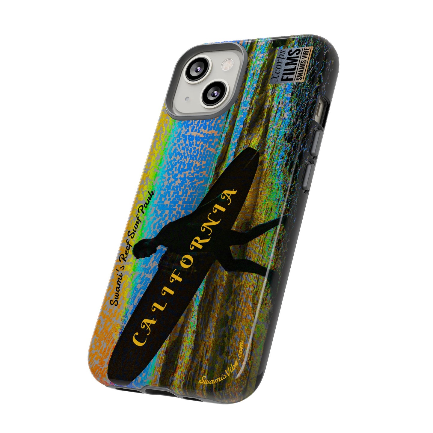 Swamis Vibe Encinitas California JSE Phone Case Designs #1 Swamis Beach Vibe California Surf Phone Case, Tropical Vibes, Ideal for Beach Lovers, Unique Gift for Summer, Vacation Accessories, Trendy Style