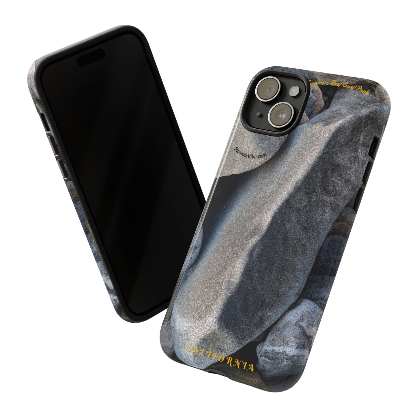Swamis Vibe Encinitas California JSE Phone Case Designs #3. Swamis Beach Melted Rocks Durable Phone Case with Rock Design, Tough Cases for Outdoorsy Souls, Unique Gift for Nature Lovers, Perfect for Hiking and Adventure