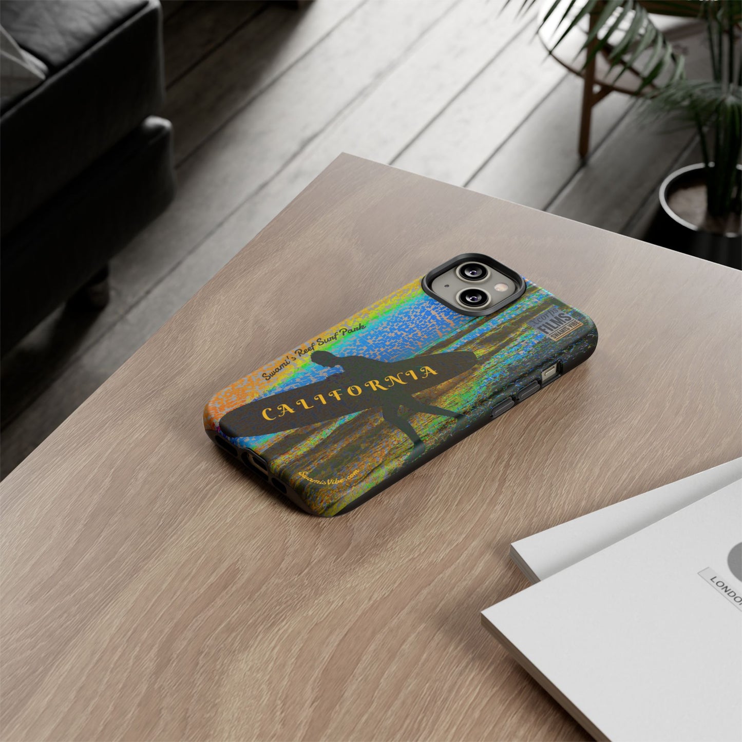 Swamis Vibe Encinitas California JSE Phone Case Designs #1 Swamis Beach Vibe California Surf Phone Case, Tropical Vibes, Ideal for Beach Lovers, Unique Gift for Summer, Vacation Accessories, Trendy Style