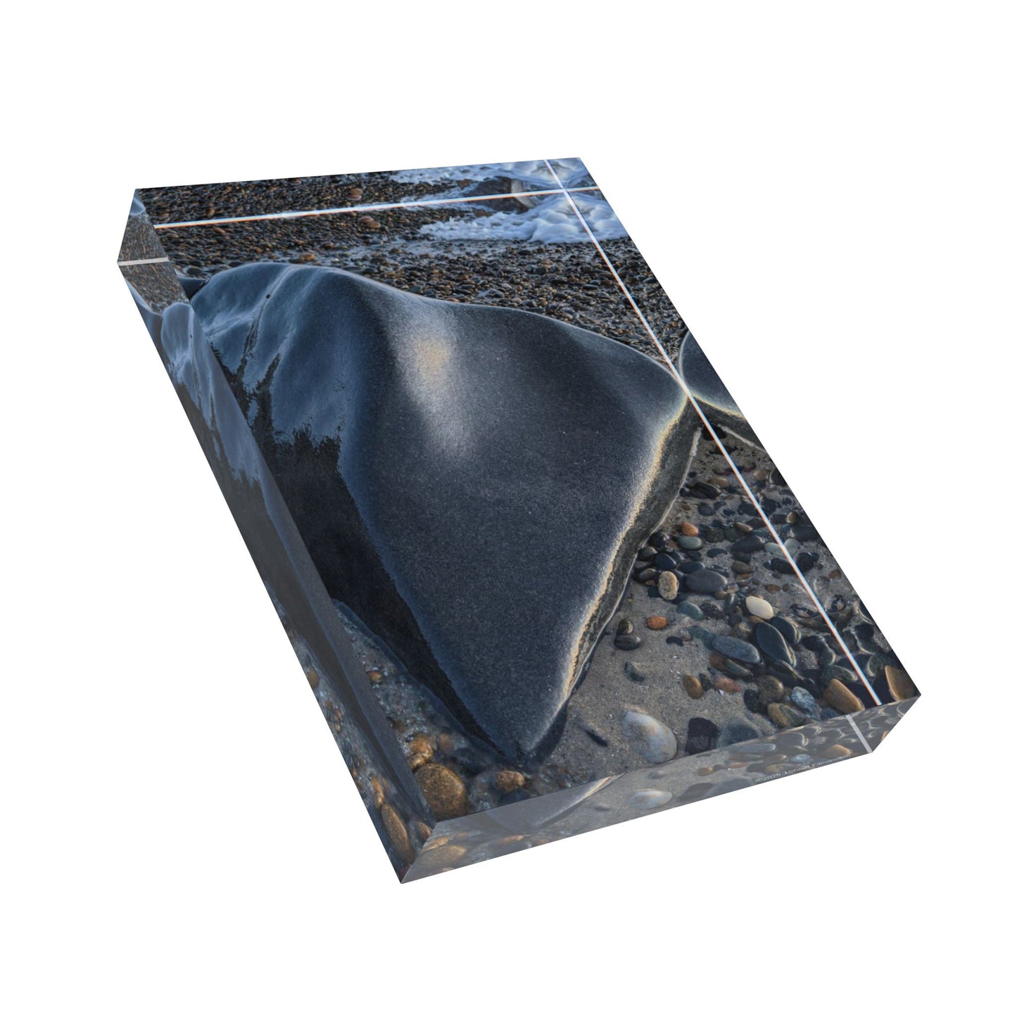 Swamis Vibe Surf and Sunsets 3D Photo Blocks Swamis Melted Rocks #137 Natural Stone Photo Block Display, Rustic Home Decor, Unique Gift for Nature Lovers, Modern Art, Photography Keepsake