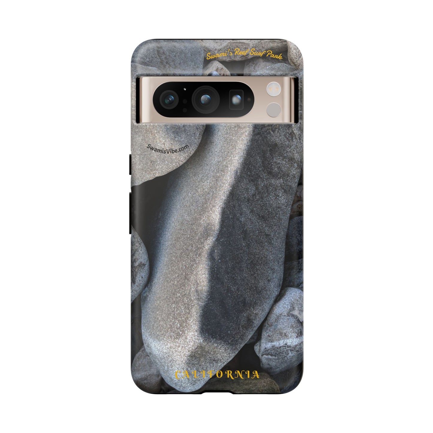 Swamis Vibe Encinitas California JSE Phone Case Designs #3. Swamis Beach Melted Rocks Durable Phone Case with Rock Design, Tough Cases for Outdoorsy Souls, Unique Gift for Nature Lovers, Perfect for Hiking and Adventure