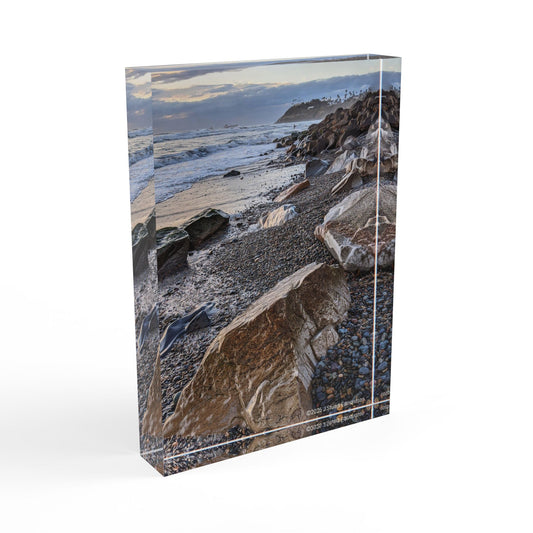 Swamis Vibe Surf and Sunsets Swamis Melted Rocks #3. Scenic Photo Block Decor | Nature Art, Home Decor, Gift for Nature Lovers, Wall Art, Photography Display