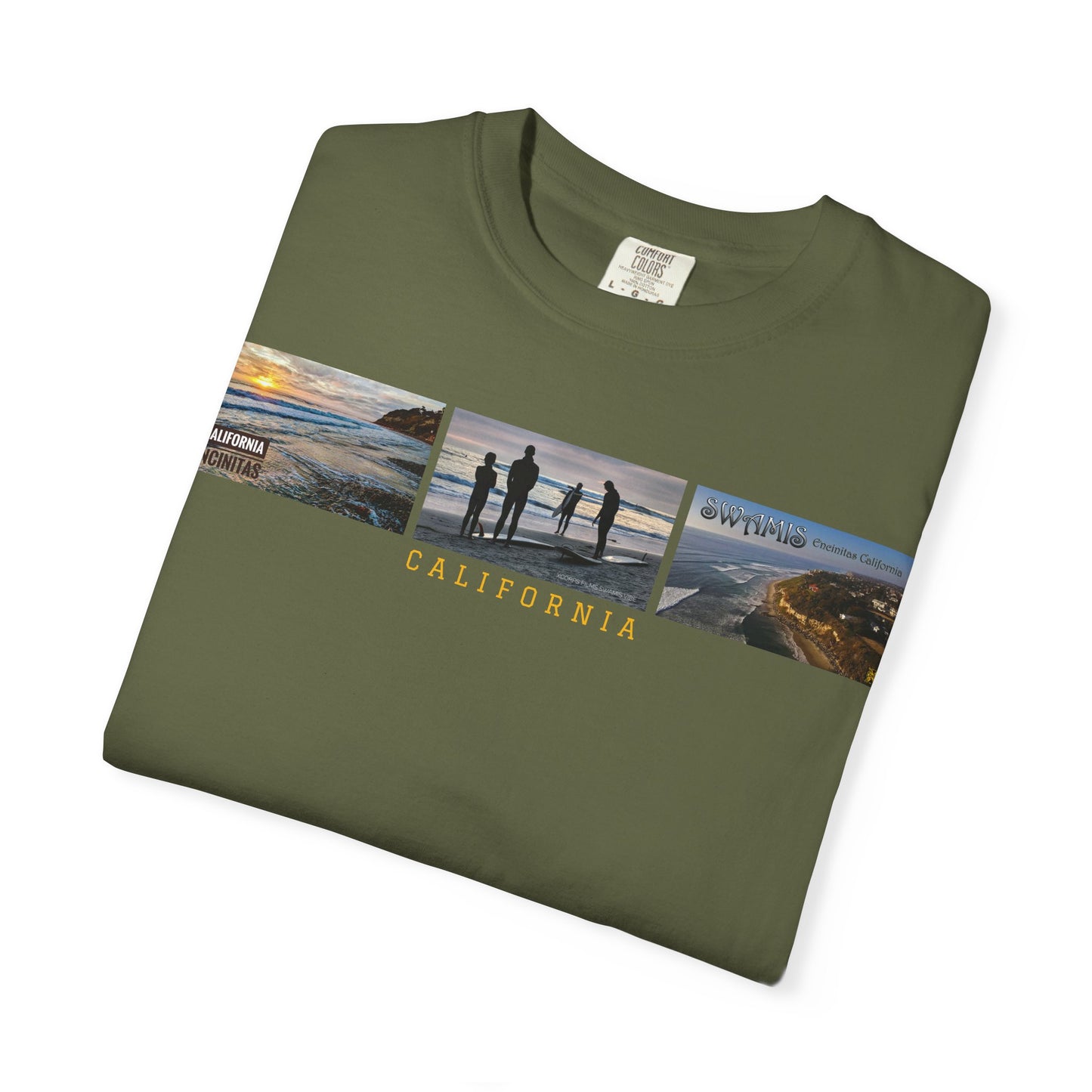 Swamis Vibe JSE Designs unisex garment-dyed t-shirt #151 Swamis Surf Park California Surfing T-Shirt, Beach Vibes Tee, Garment-Dyed Apparel, Unisex Summer Shirt, Gift for Surfers