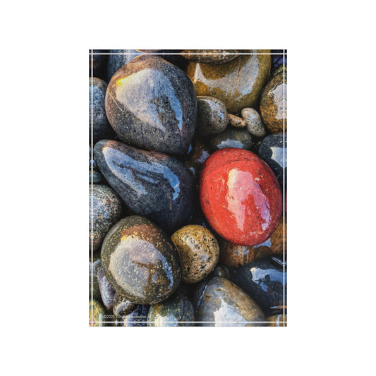 Swamis Vibe Surf and Sunsets - The Red River Rock at Swamis Beach Nature-Inspired Photo Block, Decorative Display, Gift for Nature Lovers, Home Decor, Eco-Friendly Decoration