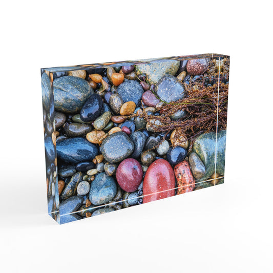 Swamis Vibe Surf and Sunsets Gallery Presents Rock Concert Geologic Mix #122 Nature Photo Block, Decorative Stone Photo Display, Home Décor, Gift for Nature Lovers, Rustic Wall Art, Natural Photography