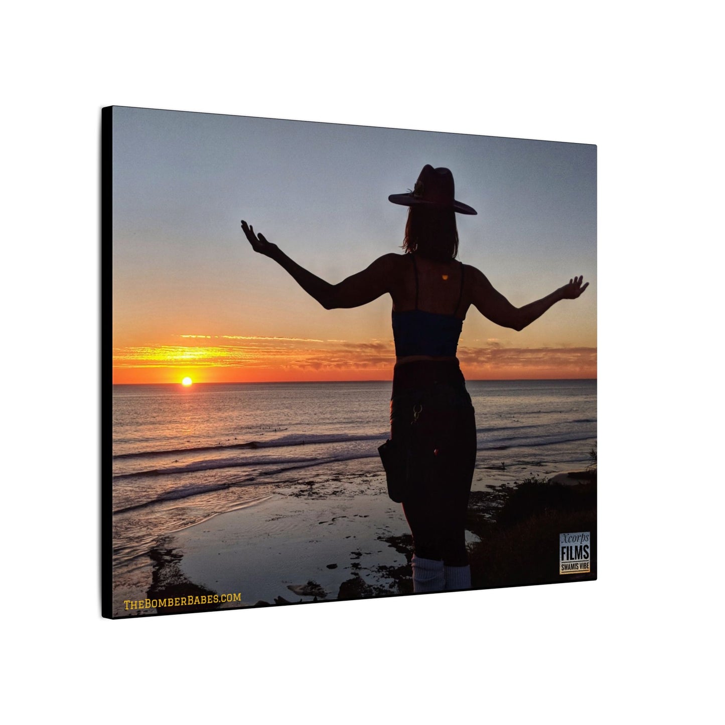 Swamis Vibe Encinitas California JSE Photograph #334 Swamis Sunset Tribute Wall Art, Matte Canvas Print, Beach Decor, Inspirational Home Decor, Gift for Nature Lovers, Relaxing Artwork