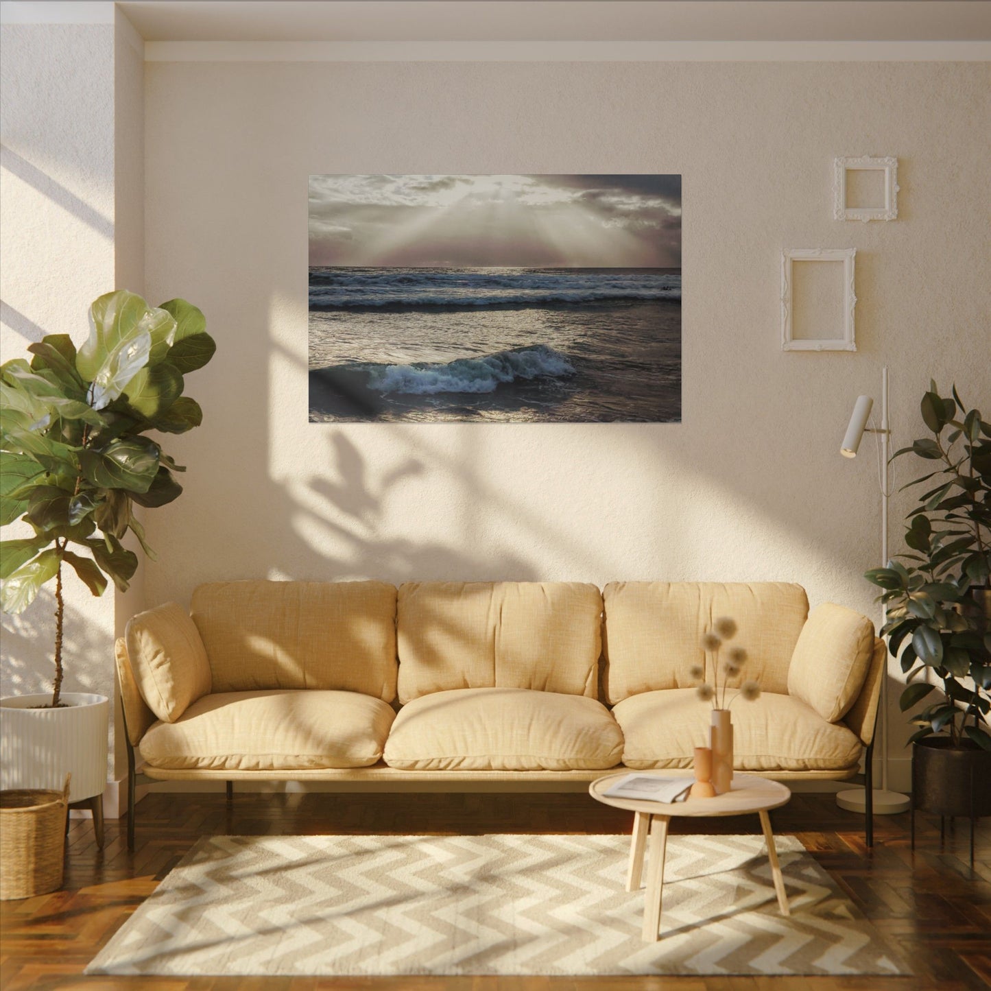 Swamis Vibe Encinitas California JSE Photograph #1256 Swamis Sun Rays Canvas Wall Art, Ocean Sunset Decor, Coastal Home Decor, Beach Wall Art, Nautical Wall Art