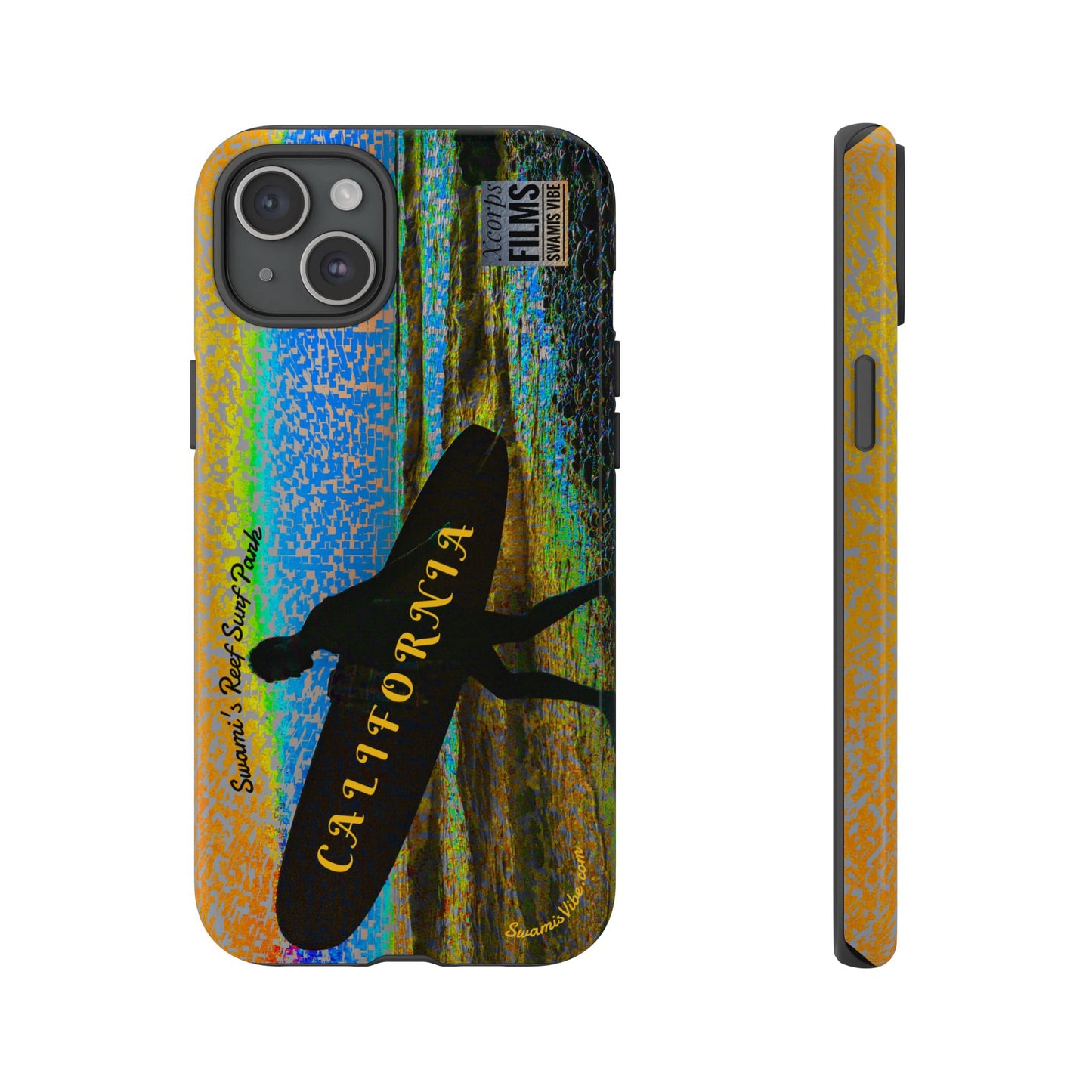 Swamis Vibe Encinitas California JSE Phone Case Designs #1 Swamis Beach Vibe California Surf Phone Case, Tropical Vibes, Ideal for Beach Lovers, Unique Gift for Summer, Vacation Accessories, Trendy Style