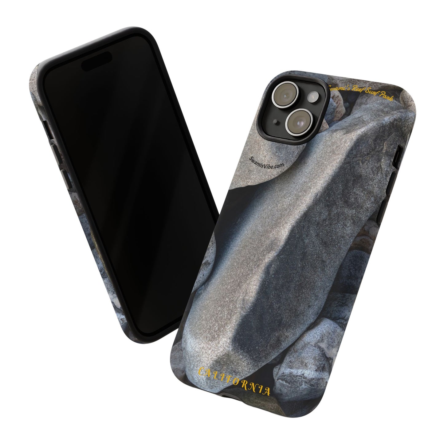 Swamis Vibe Encinitas California JSE Phone Case Designs #3. Swamis Beach Melted Rocks Durable Phone Case with Rock Design, Tough Cases for Outdoorsy Souls, Unique Gift for Nature Lovers, Perfect for Hiking and Adventure