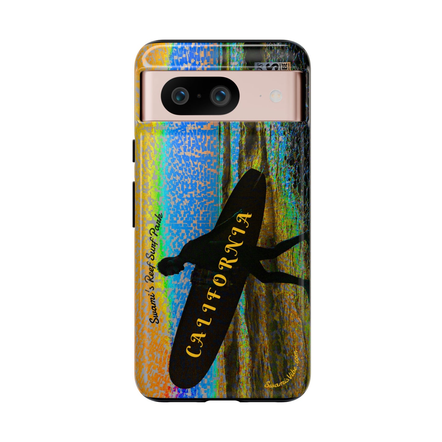 Swamis Vibe Encinitas California JSE Phone Case Designs #1 Swamis Beach Vibe California Surf Phone Case, Tropical Vibes, Ideal for Beach Lovers, Unique Gift for Summer, Vacation Accessories, Trendy Style
