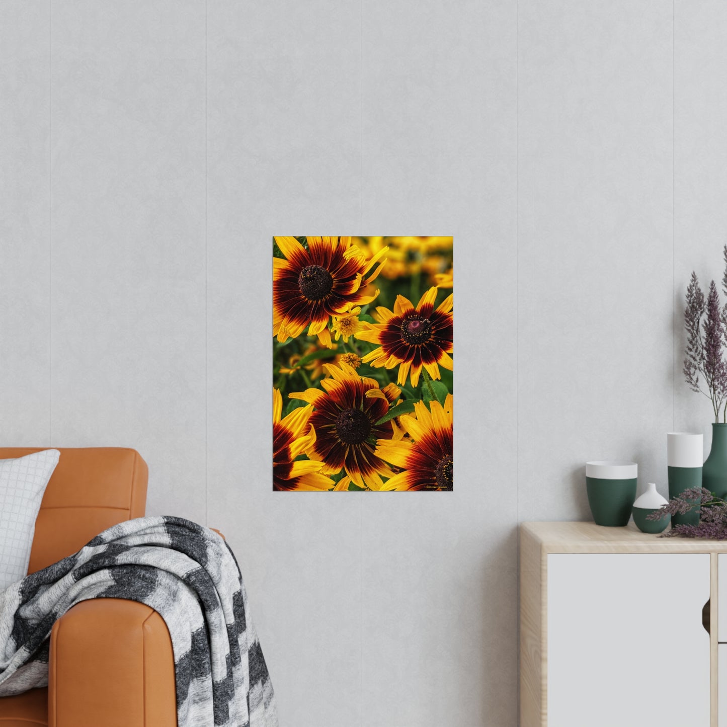 Swamis Vibe Encinitas California JSE Photograph #1246 African Daisies Vibrant Floral Unframed Art Prints, Flower Portraits, Home Décor, Wall Art, Gift Idea for Plant Lovers, Nature Decor, Botanical Posters