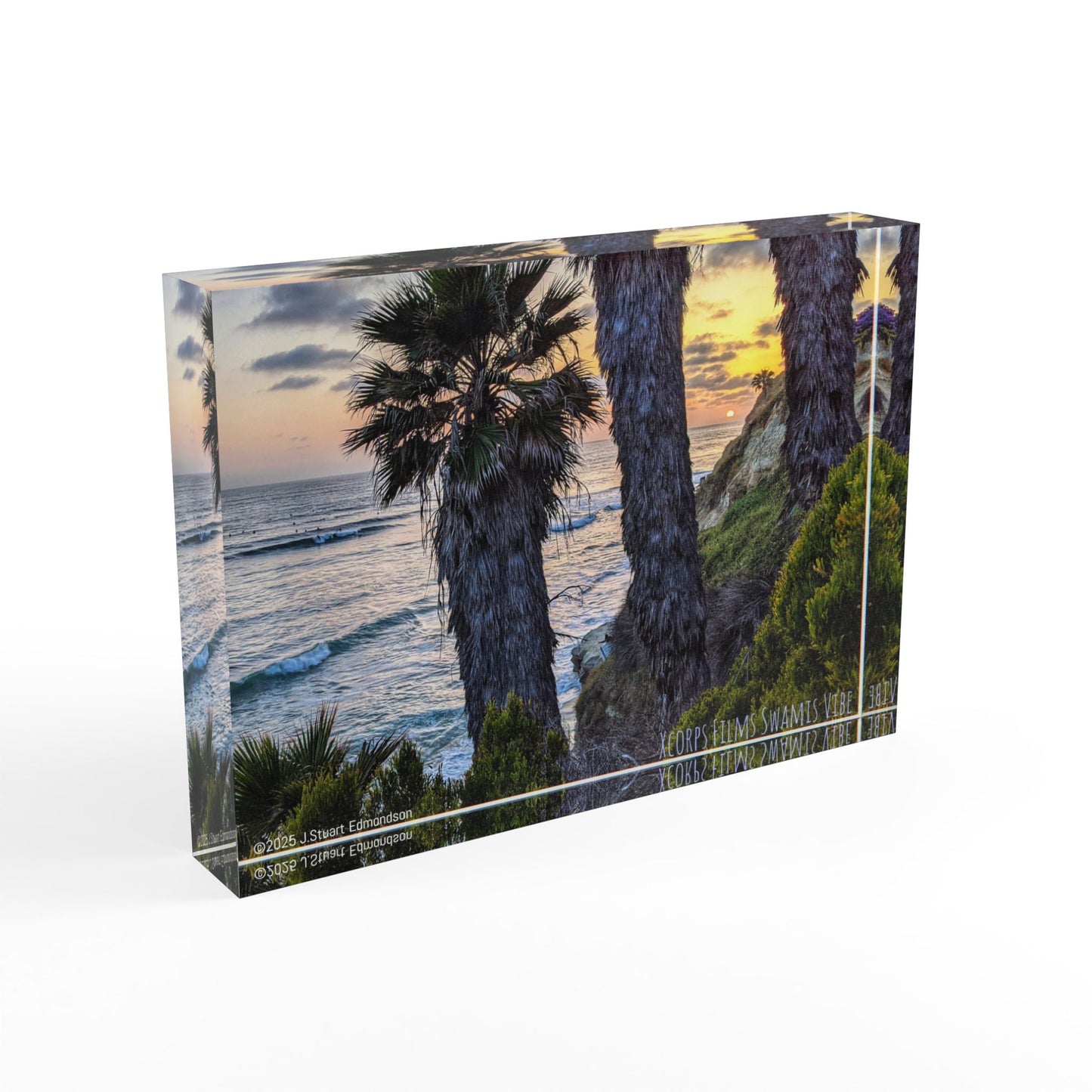 Swamis Vibe Surf and Sunsets Gallery Swamis Point Sunset #117 3D Photo Block Office Home Decor