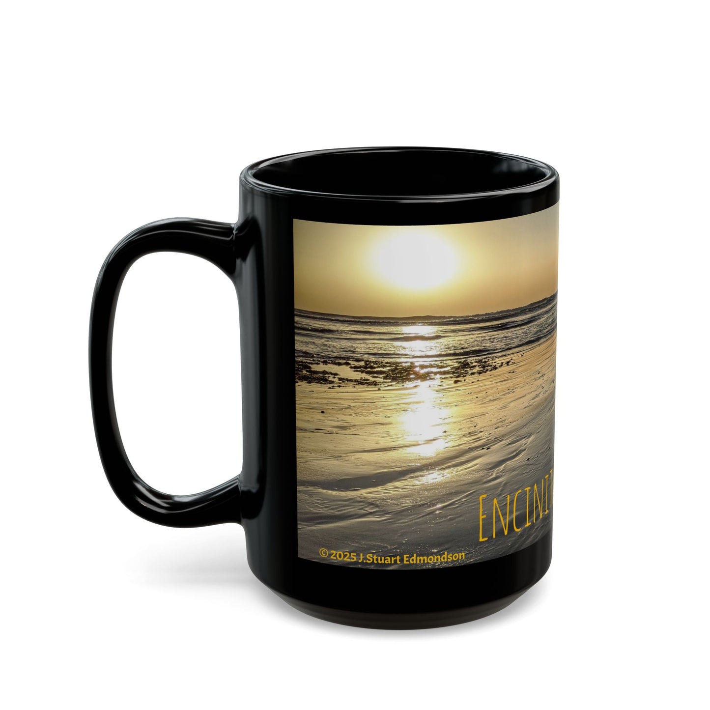 Swamis Vibe Encinitas California JSE Designs Swamis Vibe Ceramic Mug #2. Beach Vibes Coffee Mug - Encinitas California, Surfing Gift, Ocean Lover, Summer Memories, Travel Keepsake