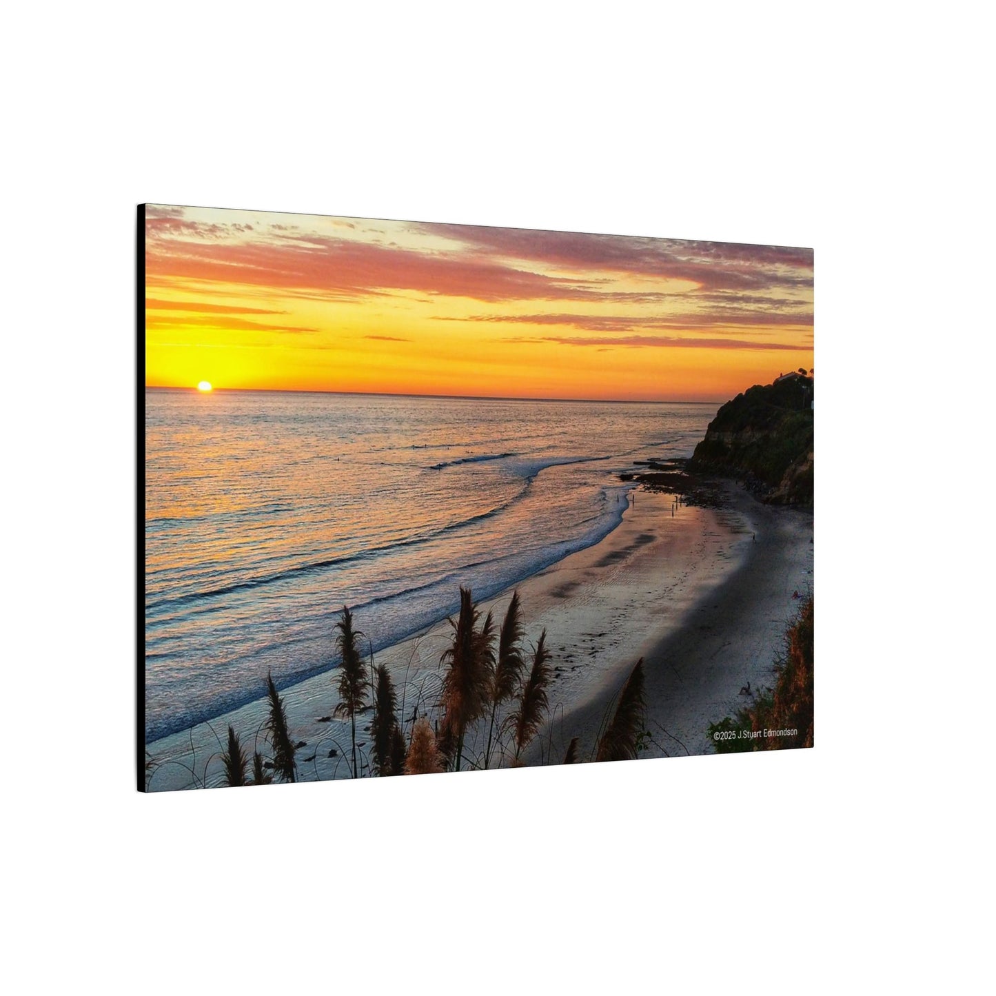 Swamis Vibe Encinitas California JSE Photograph #529 Swamis Point Sunset Surfing Wall Art, Stretched Canvas Print, Coastal Decor, Beach House Artwork, Swamis Sunset Scene, Nautical Gift