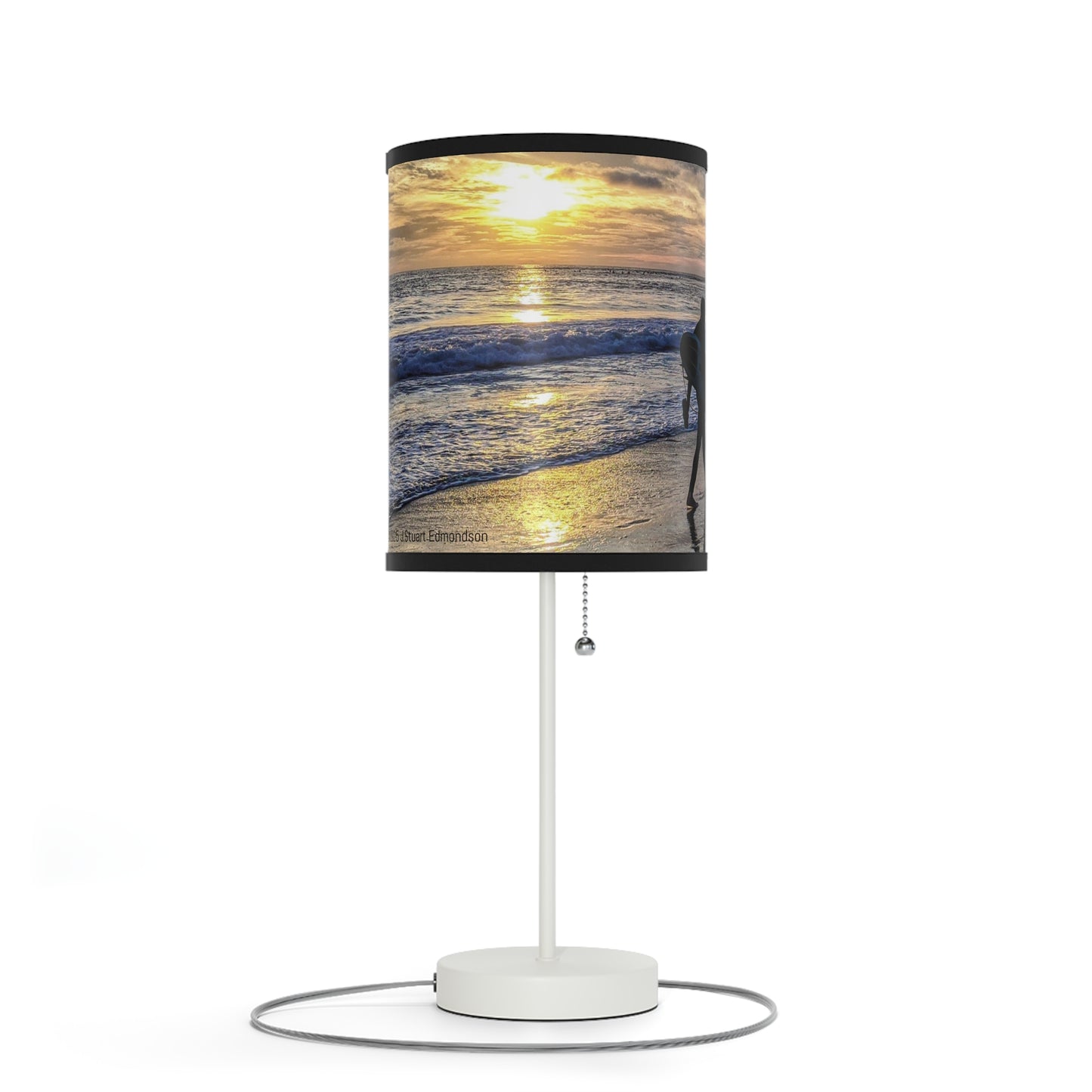 Swamis Vibe Beach Sunset Surfers #7. Desk Table Lamp Surf-Themed Table Lamp, Perfect for Beach Lovers, Coastal Decor, Home Lighting, Gift for Surfers, Nautical Room Accent