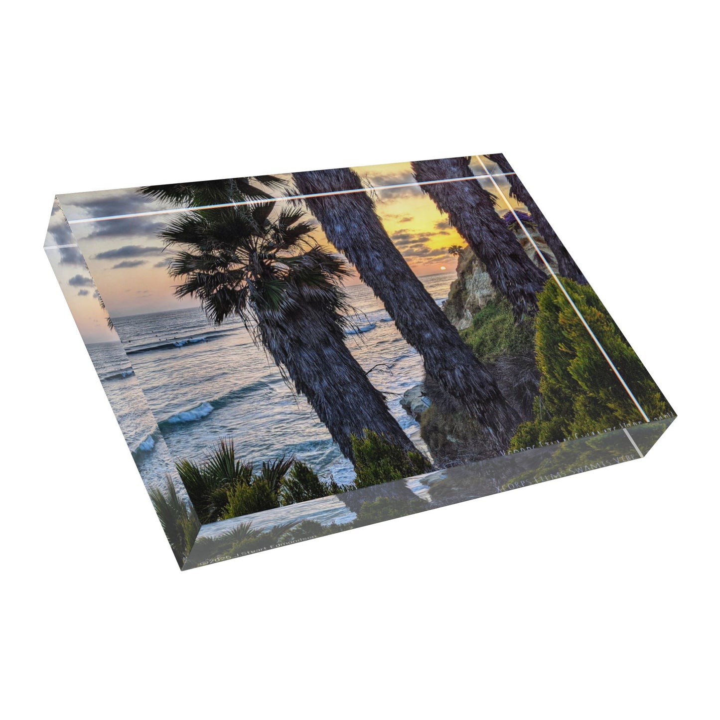 Swamis Vibe Surf and Sunsets Gallery Swamis Point Sunset #117 3D Photo Block Office Home Decor