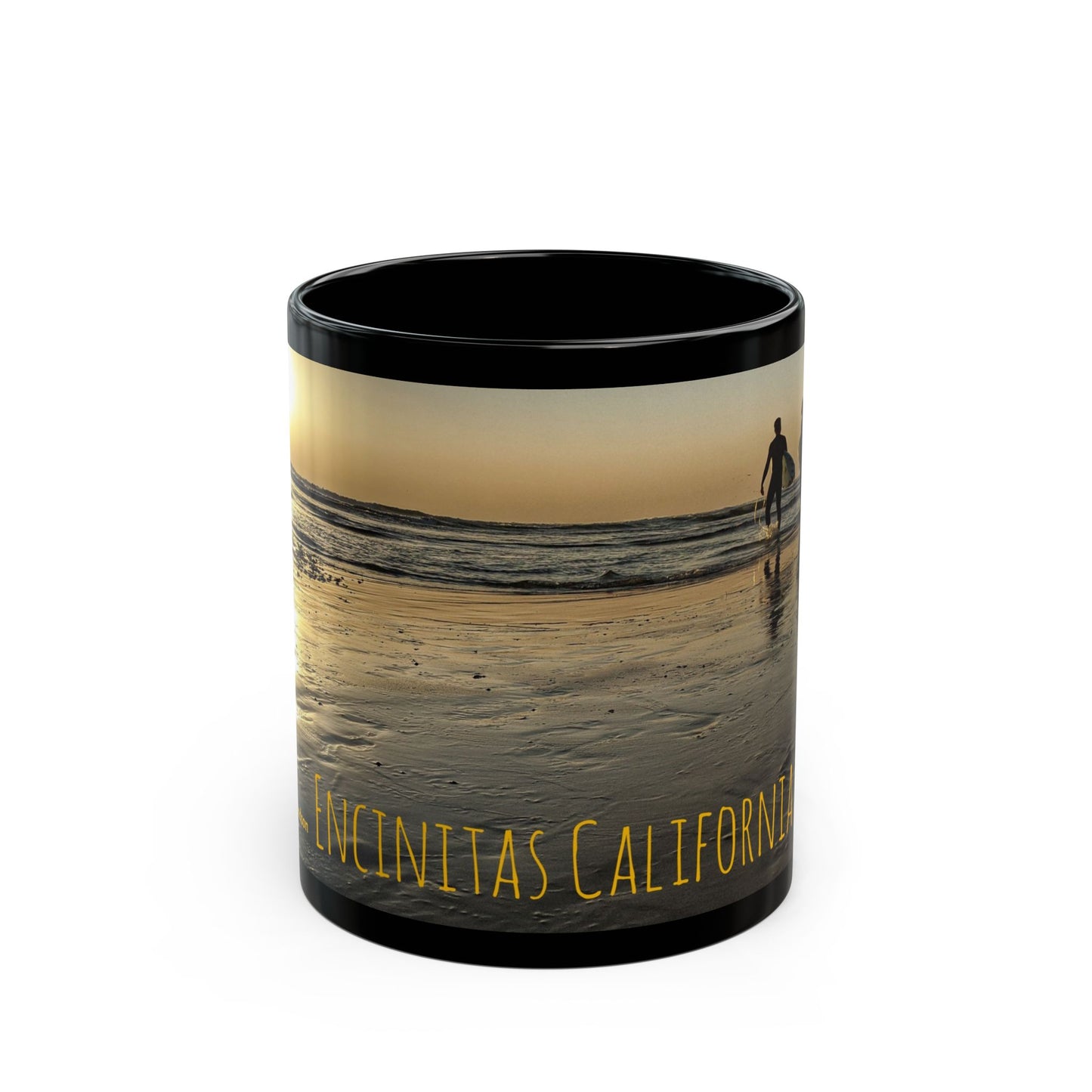 Swamis Vibe Encinitas California JSE Designs Swamis Vibe Ceramic Mug #2. Beach Vibes Coffee Mug - Encinitas California, Surfing Gift, Ocean Lover, Summer Memories, Travel Keepsake