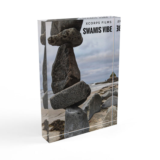 Swamis Vibe Surf and Sunsets Swamis Melted and Balanced Rocks #1. Photo Block for Home Decor, Gifts for Beach Lovers, Coastal Art Display, Unique Wall Decor, Relaxing Vibes