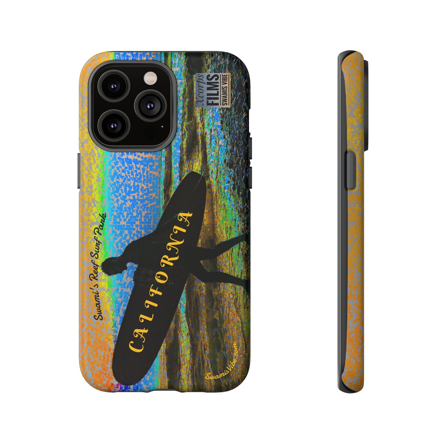 Swamis Vibe Encinitas California JSE Phone Case Designs #1 Swamis Beach Vibe California Surf Phone Case, Tropical Vibes, Ideal for Beach Lovers, Unique Gift for Summer, Vacation Accessories, Trendy Style