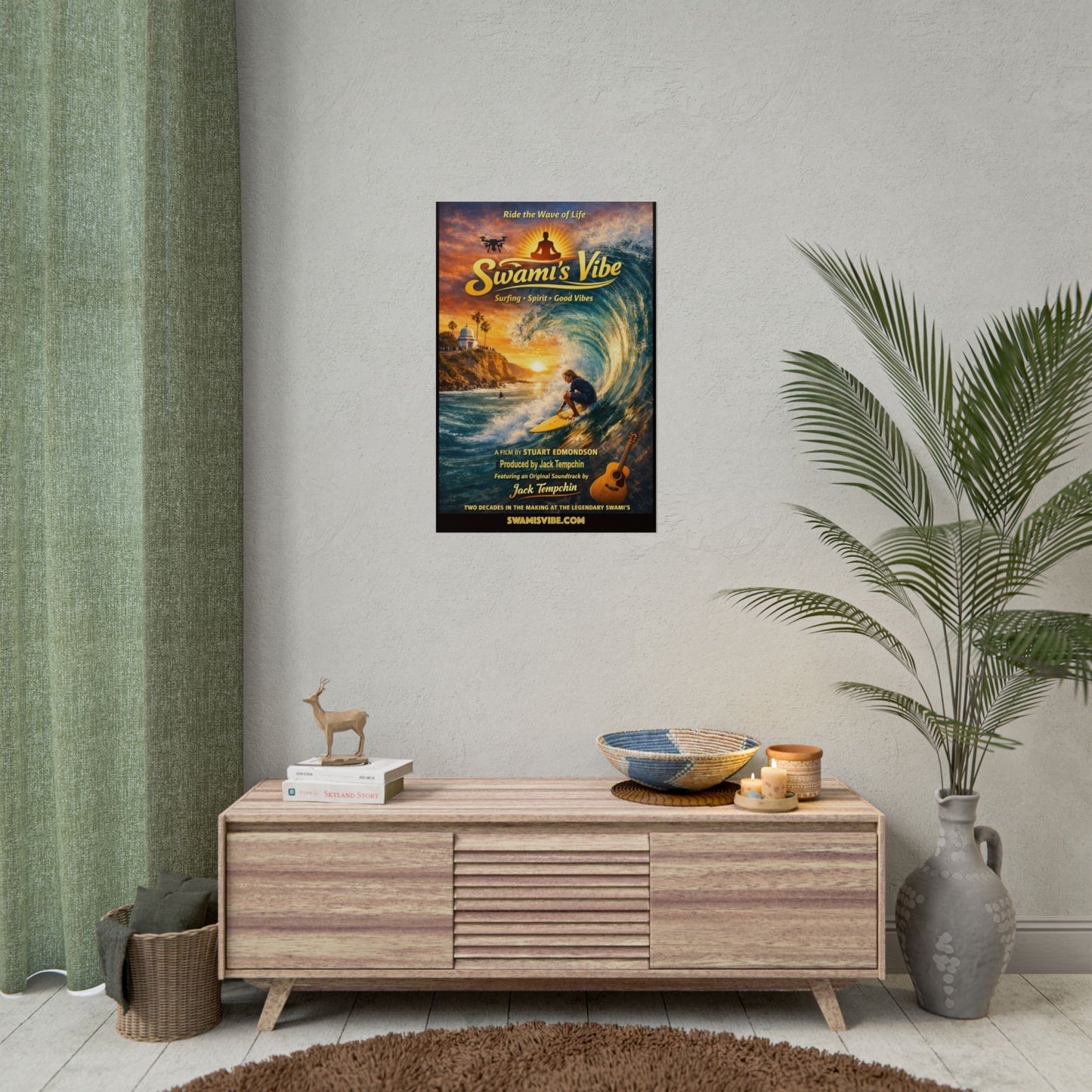 Swamis Sunset Wave Rider Poster – Swamis Vibe Film Sunset Wall Art 20x30 Poster