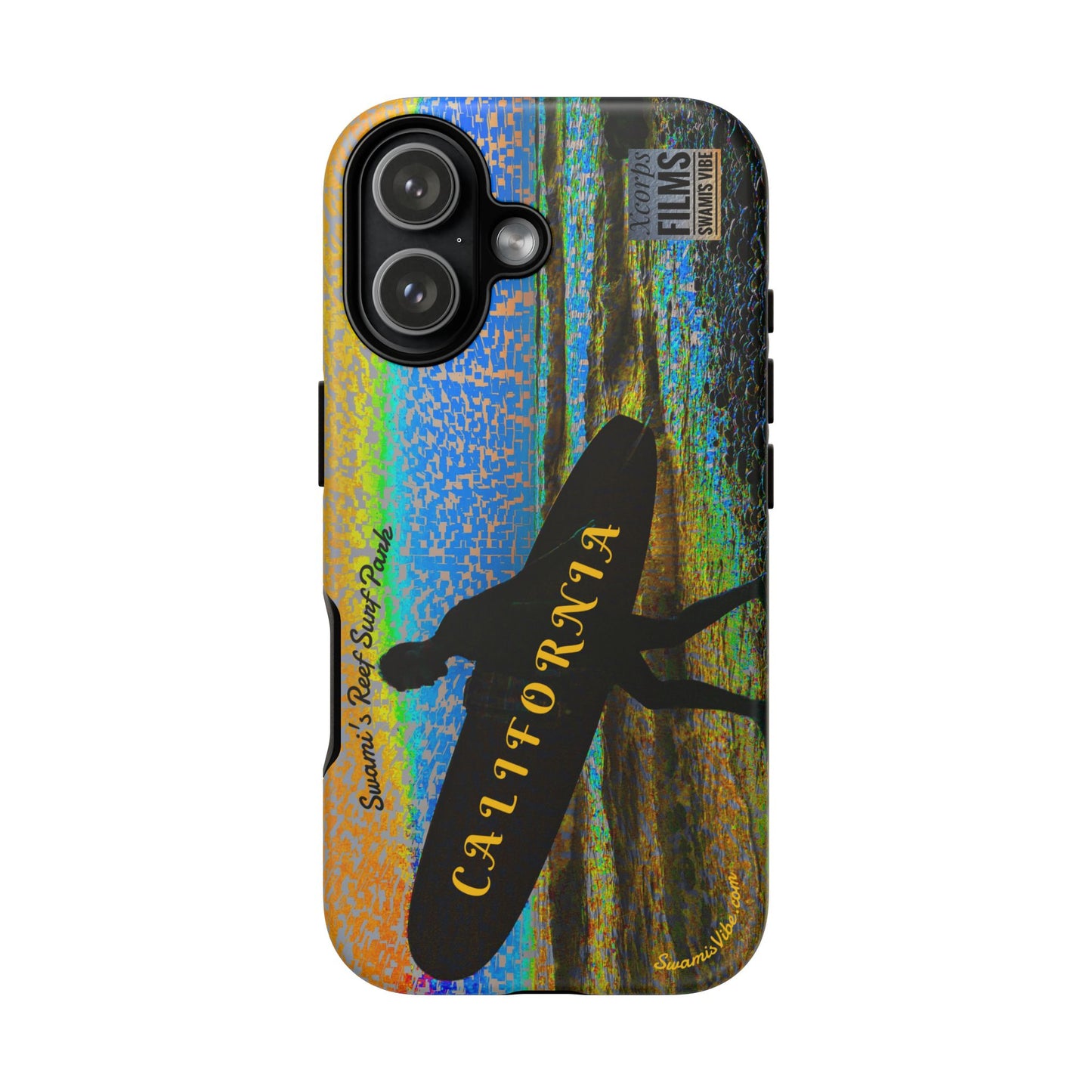 Swamis Vibe Encinitas California JSE Phone Case Designs #1 Swamis Beach Vibe California Surf Phone Case, Tropical Vibes, Ideal for Beach Lovers, Unique Gift for Summer, Vacation Accessories, Trendy Style