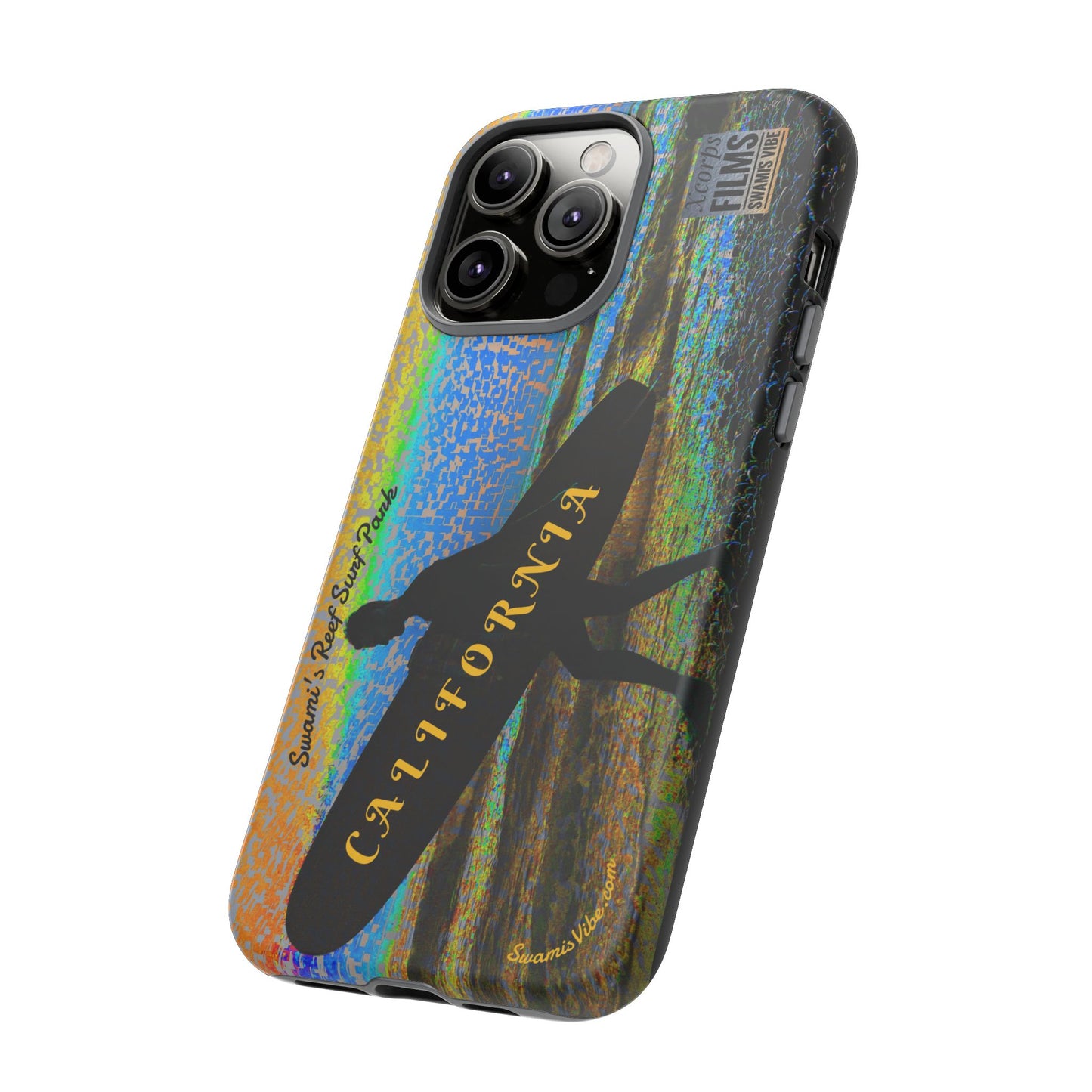 Swamis Vibe Encinitas California JSE Phone Case Designs #1 Swamis Beach Vibe California Surf Phone Case, Tropical Vibes, Ideal for Beach Lovers, Unique Gift for Summer, Vacation Accessories, Trendy Style