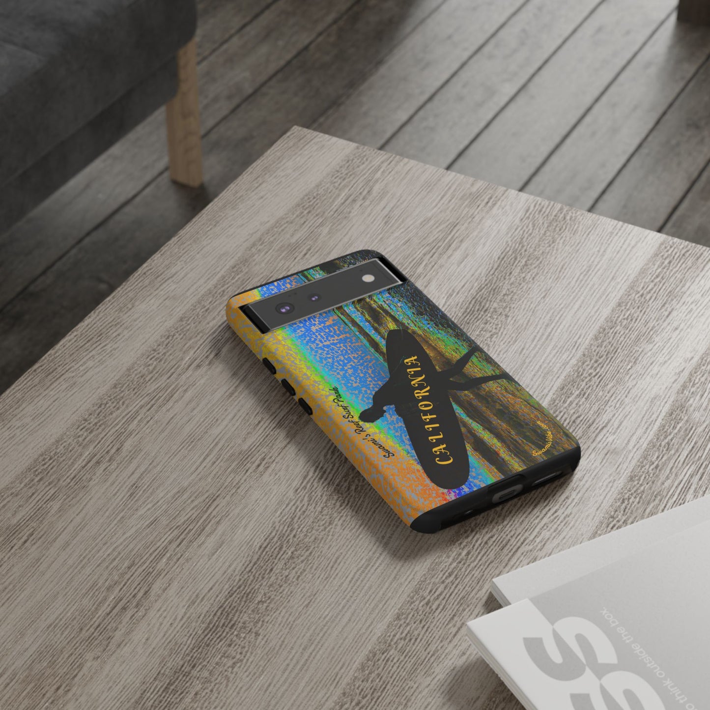 Swamis Vibe Encinitas California JSE Phone Case Designs #1 Swamis Beach Vibe California Surf Phone Case, Tropical Vibes, Ideal for Beach Lovers, Unique Gift for Summer, Vacation Accessories, Trendy Style