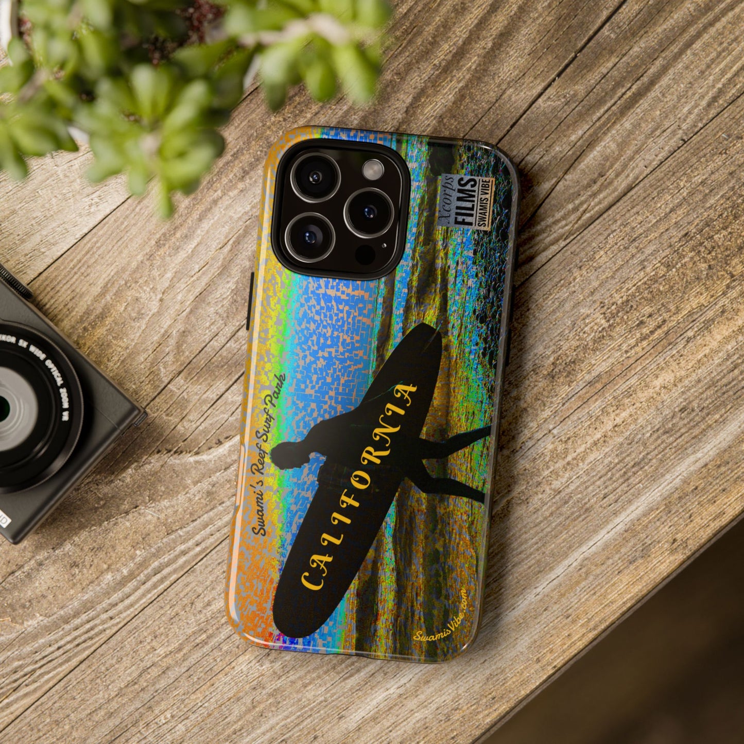 Swamis Vibe Encinitas California JSE Phone Case Designs #1 Swamis Beach Vibe California Surf Phone Case, Tropical Vibes, Ideal for Beach Lovers, Unique Gift for Summer, Vacation Accessories, Trendy Style