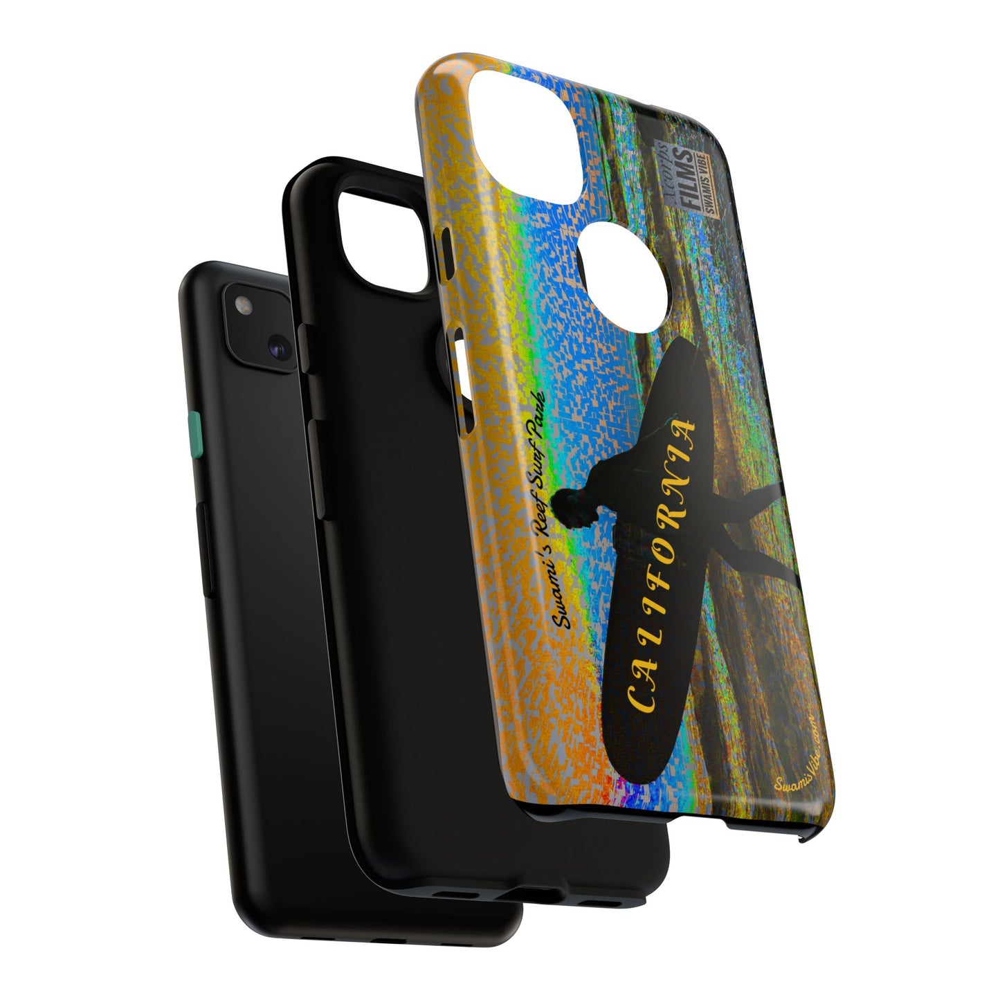 Swamis Vibe Encinitas California JSE Phone Case Designs #1 Swamis Beach Vibe California Surf Phone Case, Tropical Vibes, Ideal for Beach Lovers, Unique Gift for Summer, Vacation Accessories, Trendy Style