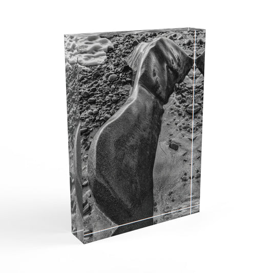 Swamis Vibe Surf and Sunsets Gallery Swamis Melted Rocks #147 Photo Block 3D Elegant Photo Block Display for Home Decor, Personalized Gift, Art Showcase, Abstract Art, Rustic Decor