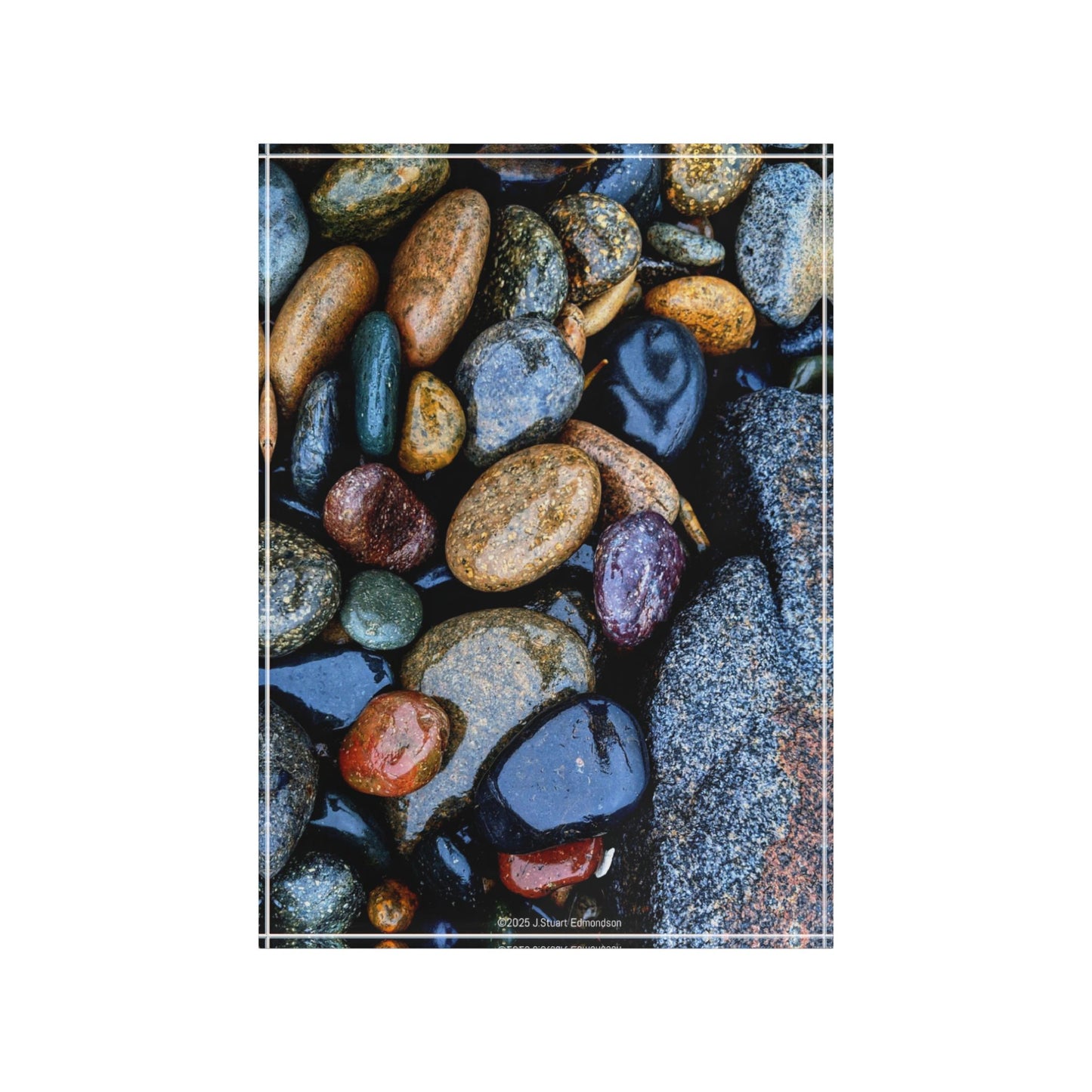 Swamis Vibe Surf and Sunsets 3D Photo Blocks - Ocean River Rocks #1127 Decorative Photo Block, Nature-Inspired Home Décor, Gift for Nature Lovers, Unique Wall Art