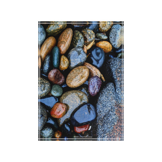 Swamis Vibe Surf and Sunsets 3D Photo Blocks - Ocean River Rocks #1127 Decorative Photo Block, Nature-Inspired Home Décor, Gift for Nature Lovers, Unique Wall Art