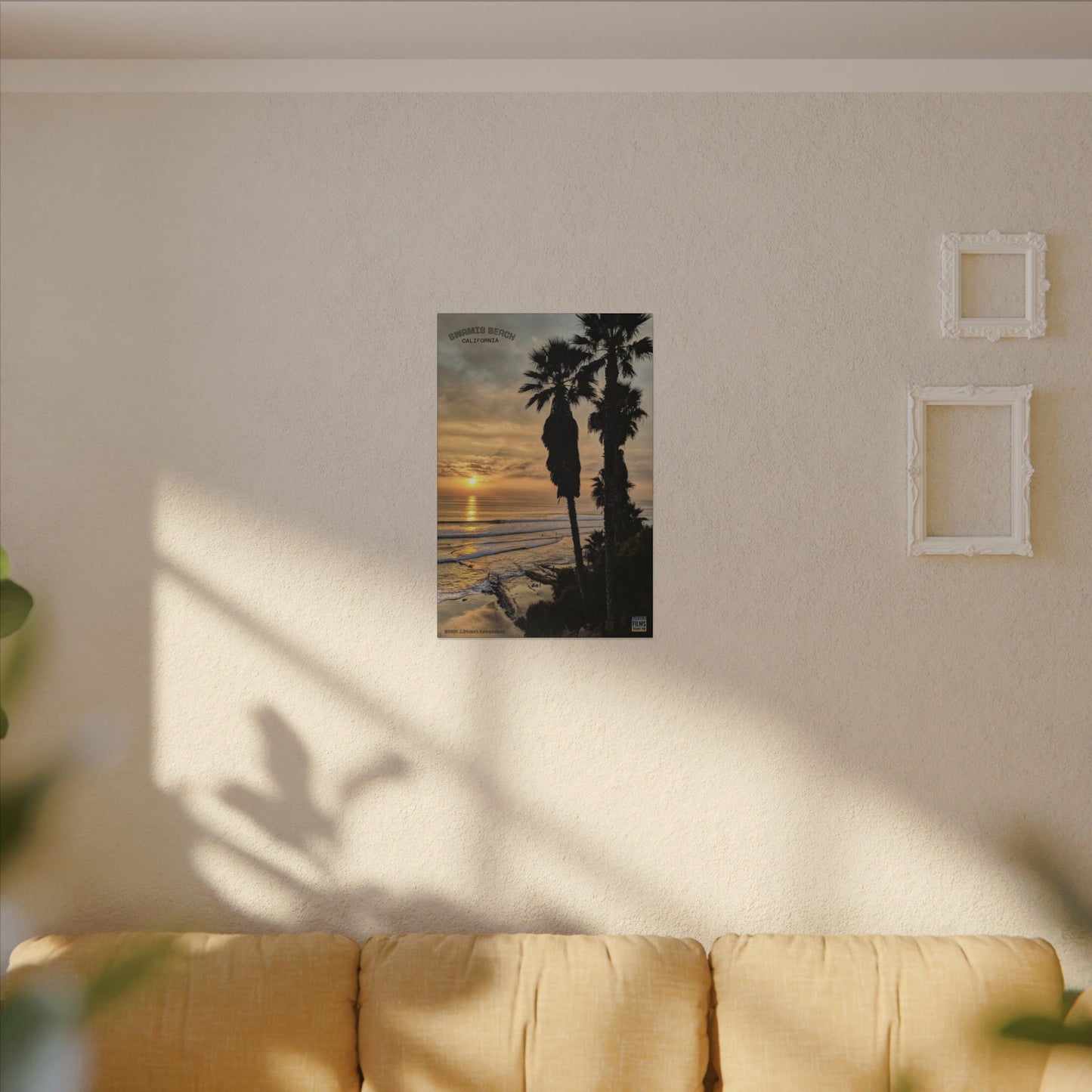 Swamis Vibe Encinitas California JSE Photograph #259 Swamis Winter Sunset Canvas Wall Art, Coastal Home Decor, Beach Vibes, Room Aesthetic, California Sunset, Gift for Ocean Lovers