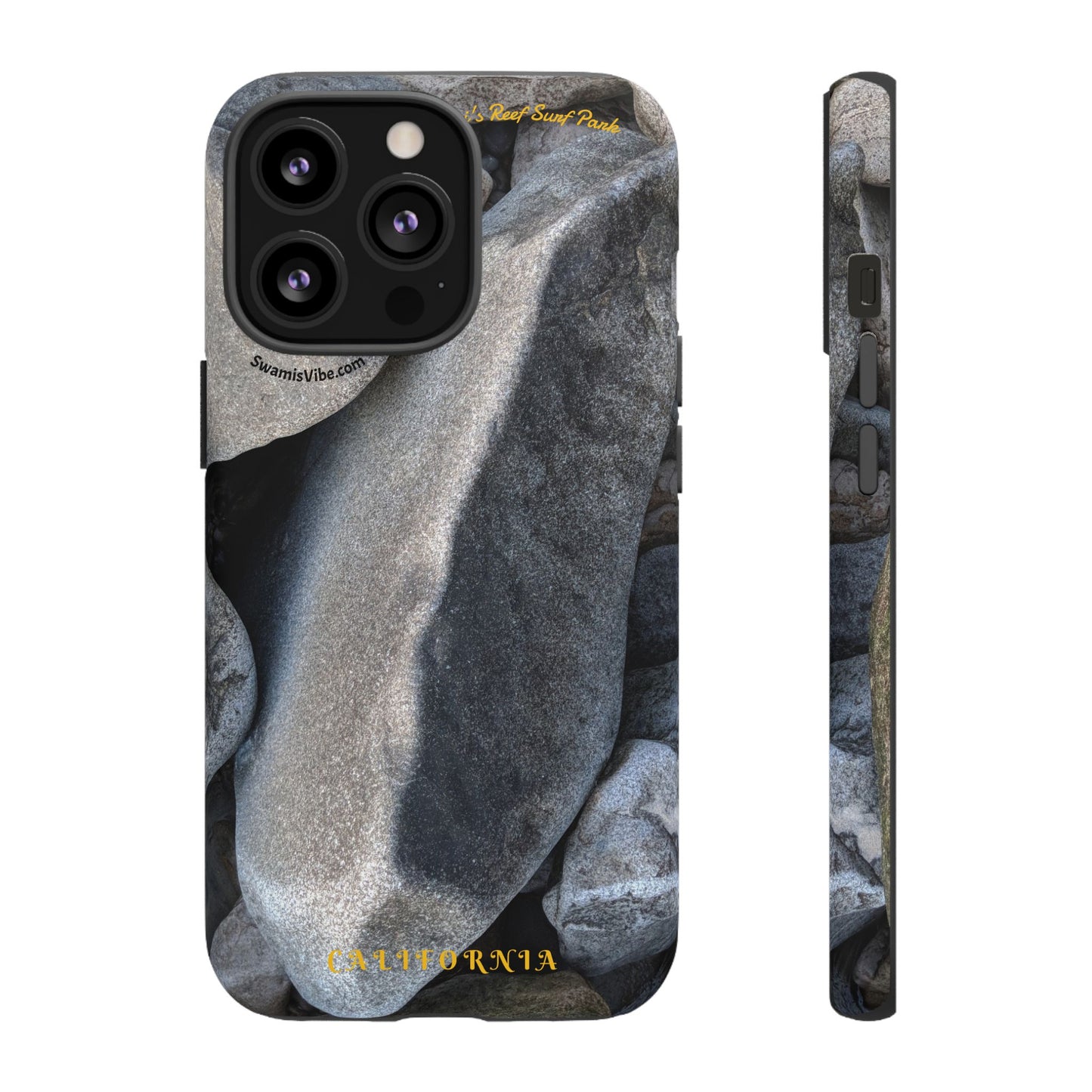 Swamis Vibe Encinitas California JSE Phone Case Designs #3. Swamis Beach Melted Rocks Durable Phone Case with Rock Design, Tough Cases for Outdoorsy Souls, Unique Gift for Nature Lovers, Perfect for Hiking and Adventure