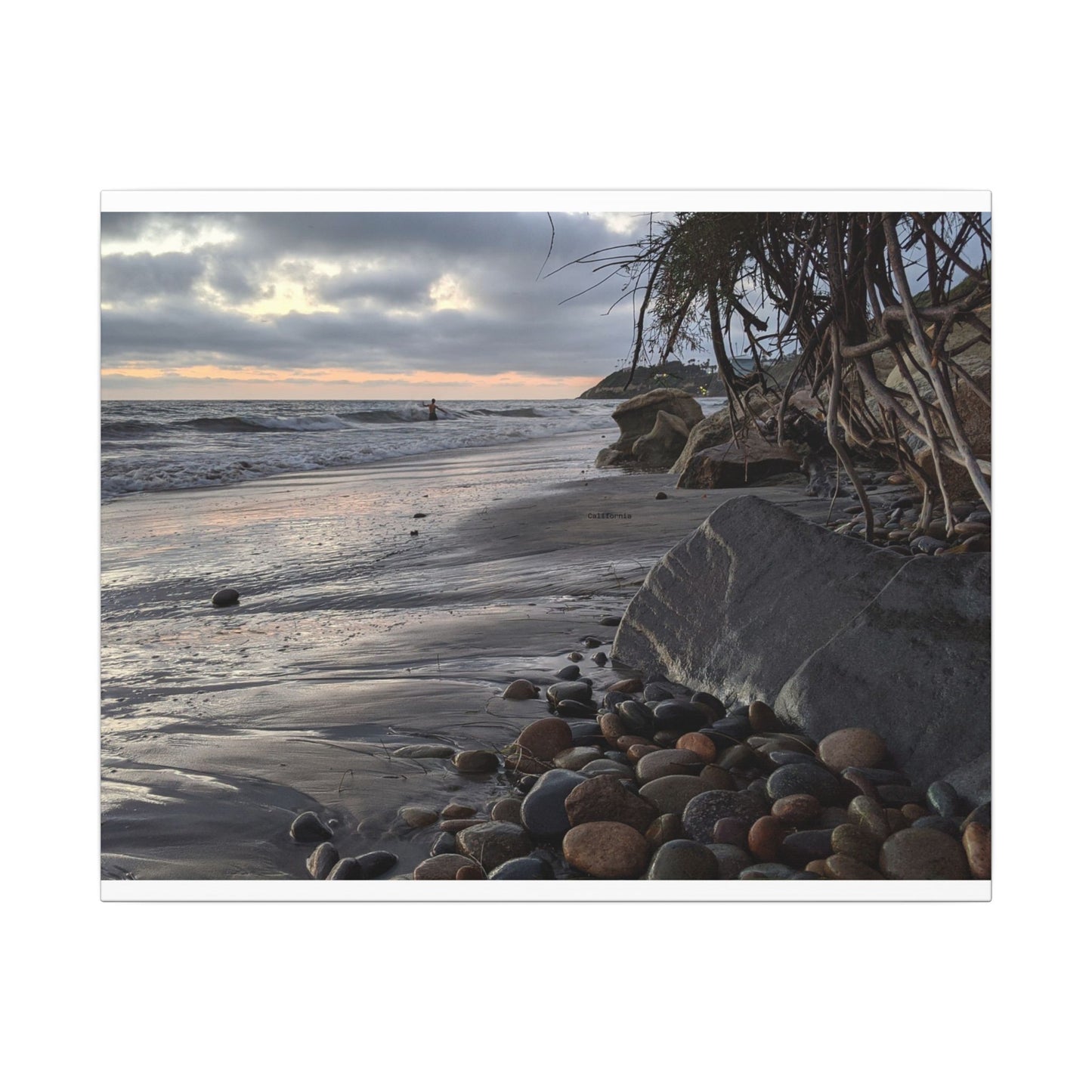Swamis Vibe Encinitas California JSE Photography Canvas Print #1221 South Swamis Coastal Serenity Matte Canvas Print, Beach Decor, Ocean Wall Art, Nature Photography, Home Office Decoration