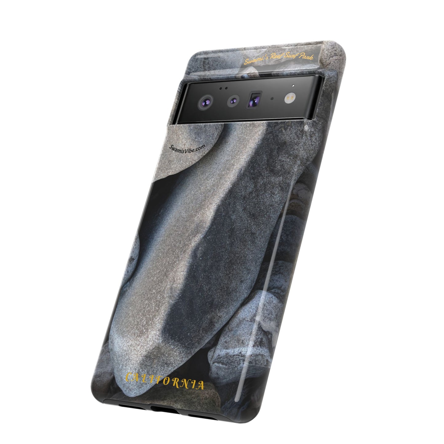 Swamis Vibe Encinitas California JSE Phone Case Designs #3. Swamis Beach Melted Rocks Durable Phone Case with Rock Design, Tough Cases for Outdoorsy Souls, Unique Gift for Nature Lovers, Perfect for Hiking and Adventure