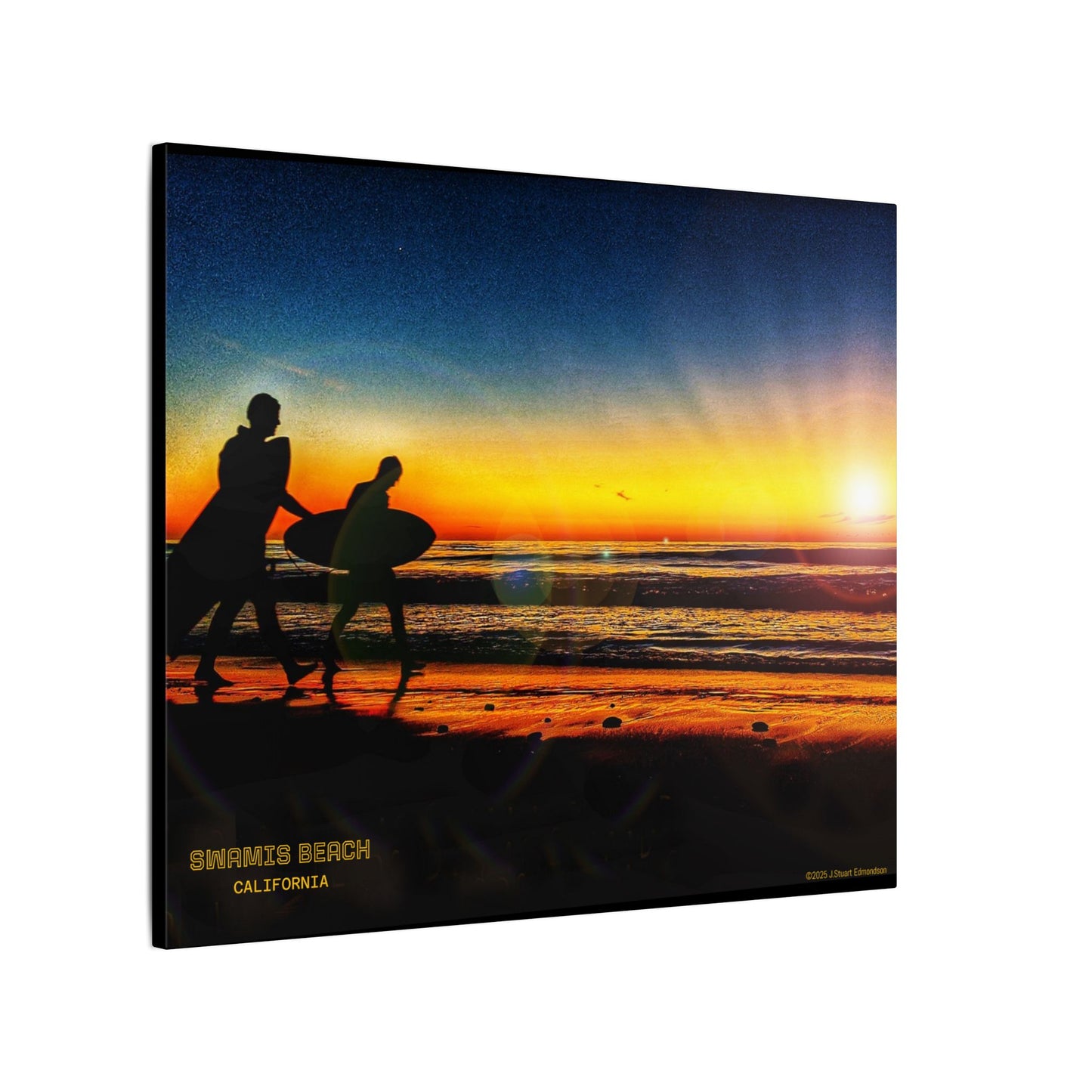 Swamis Vibe Encinitas California JSE Photograph #115 Spirited Swamis Surfers Sunset Sunset Surfing Matte Canvas Print, Surfer Wall Art, Beach Home Decor, Gift for Surf Lovers, Coastal Living, Ocean Art