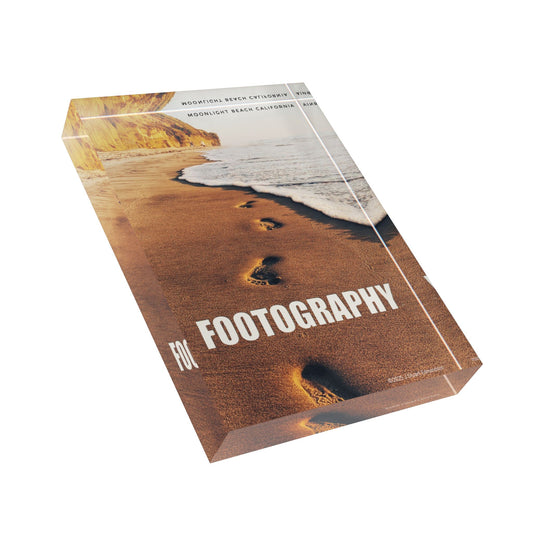 Swamis Vibe Footography at Moonlight Beach Acylic Photo Block