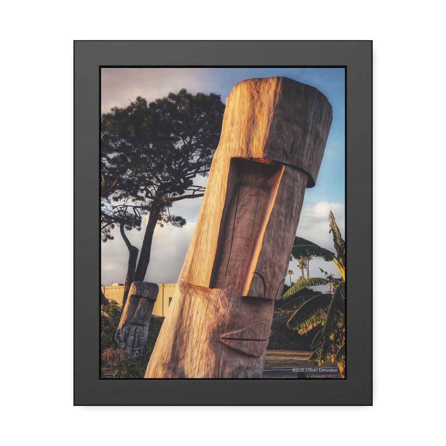 Swamis Vibe Surf and Sunsets Swamis Surf Park Tiki Heads Artistic Framed Posters Home Decor for Nature Lovers, Wall Art