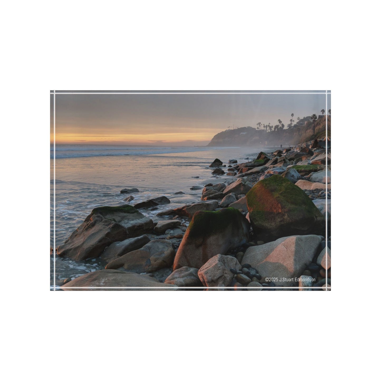 Swamis Vibe Surf and Sunsets Swamis Point at Dusk Acrylic Beach Photo Block, Coastal Decor, Ocean Wall Art, Nature Gift, Beach Lover Keepsake, Home Decoration, Memories Display