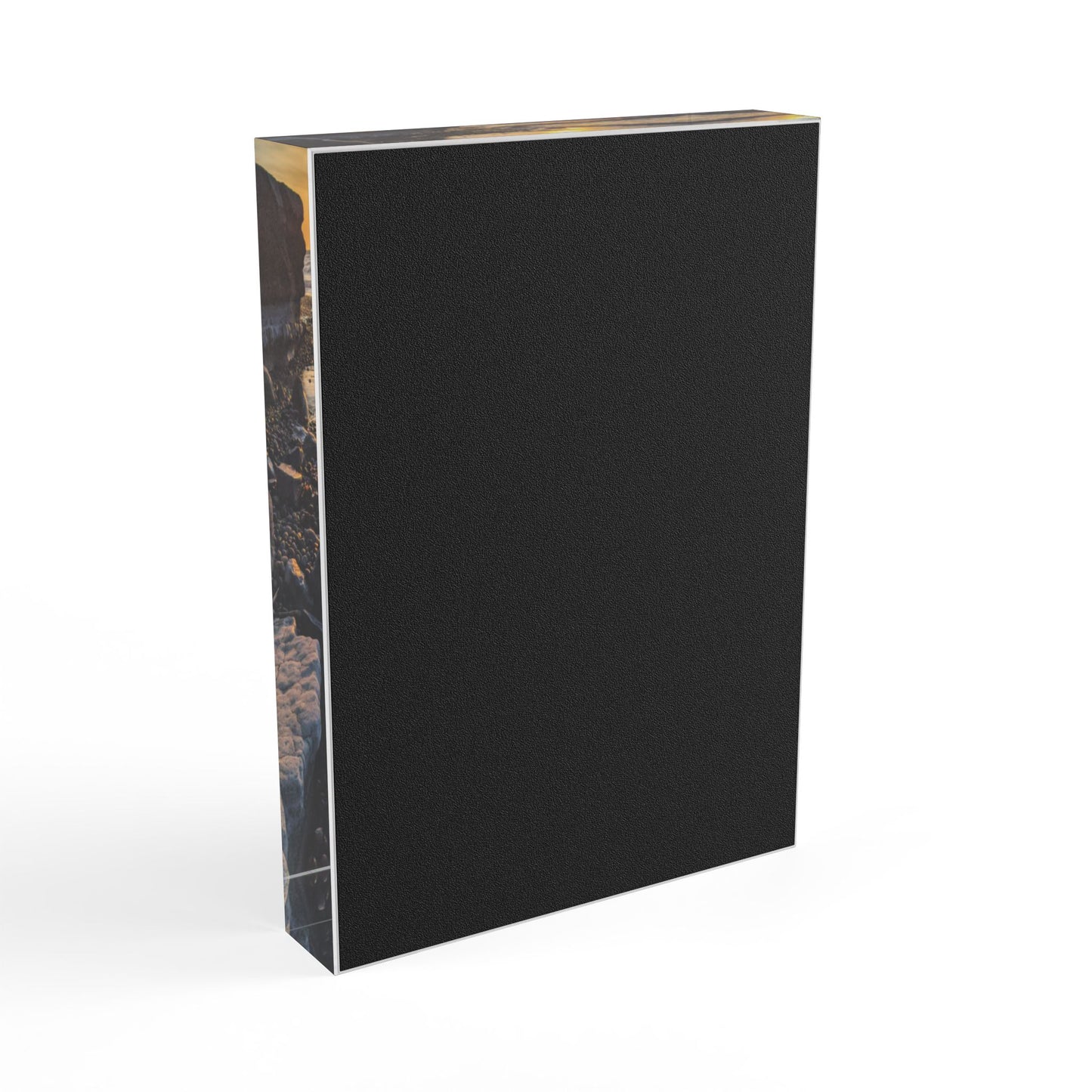 Swamis Vibe Surf and Sunsets 3D Photo Blocks - Ancient Swamis Reef at Low Tide Sunset Photo Block  Elegant Photo Block Display - Perfect for Home Office Decor