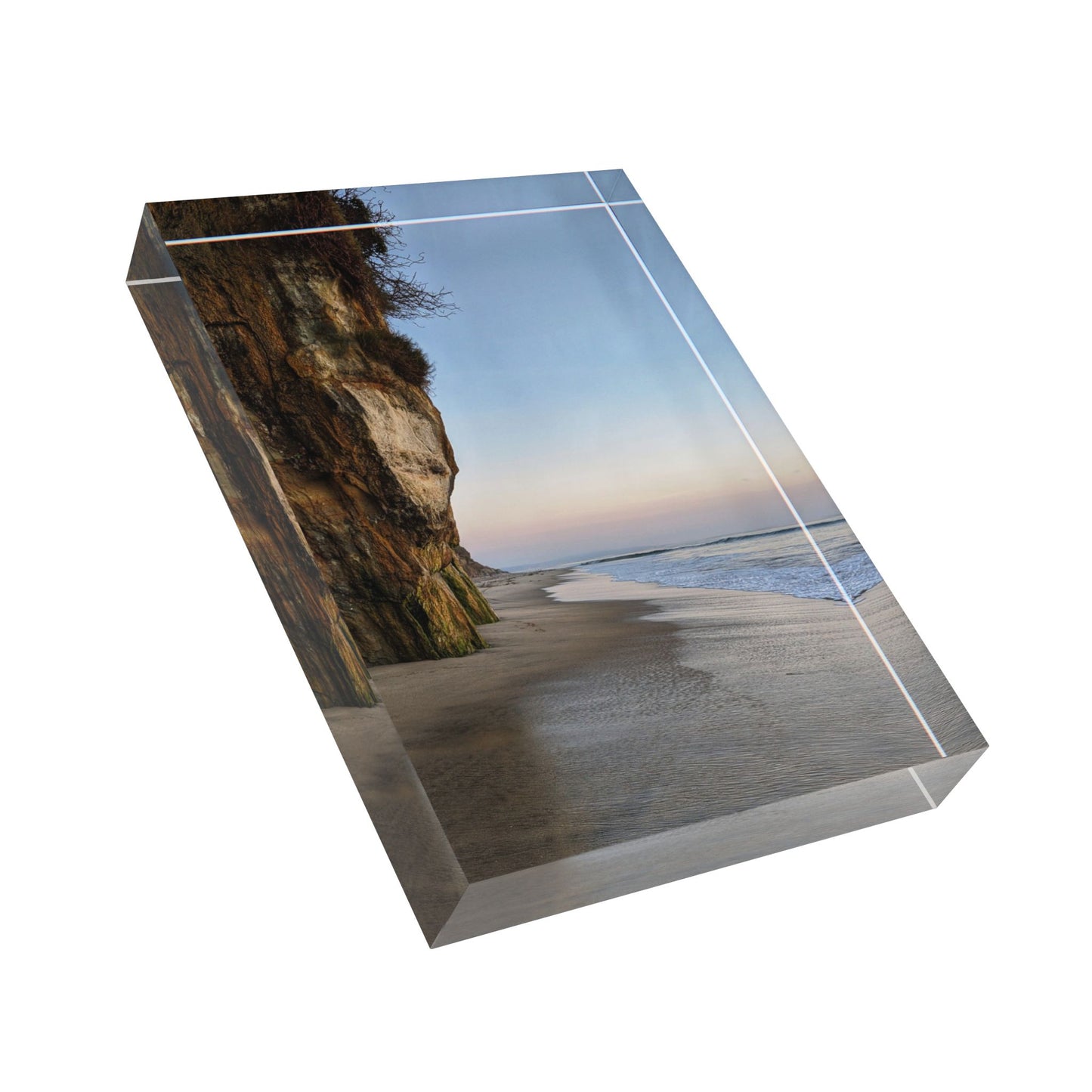 Swamis Vibe Surf and Sunsets 3D Photo Blocks - Deserted Swamis Beach #235 Photo Block Art Piece, Beach Sunset Decor, Coastal Home Decoration, Relaxing Gift for Nature Lovers, Unique Wall Art Idea