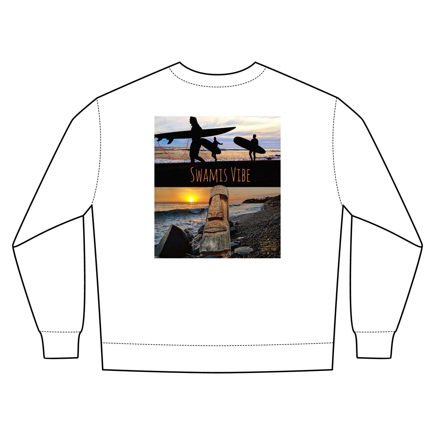 Surf Photo Urban Unisex Crewneck Sweatshirt — California Coastal Vibes Beach JSE Photo Surfing Design