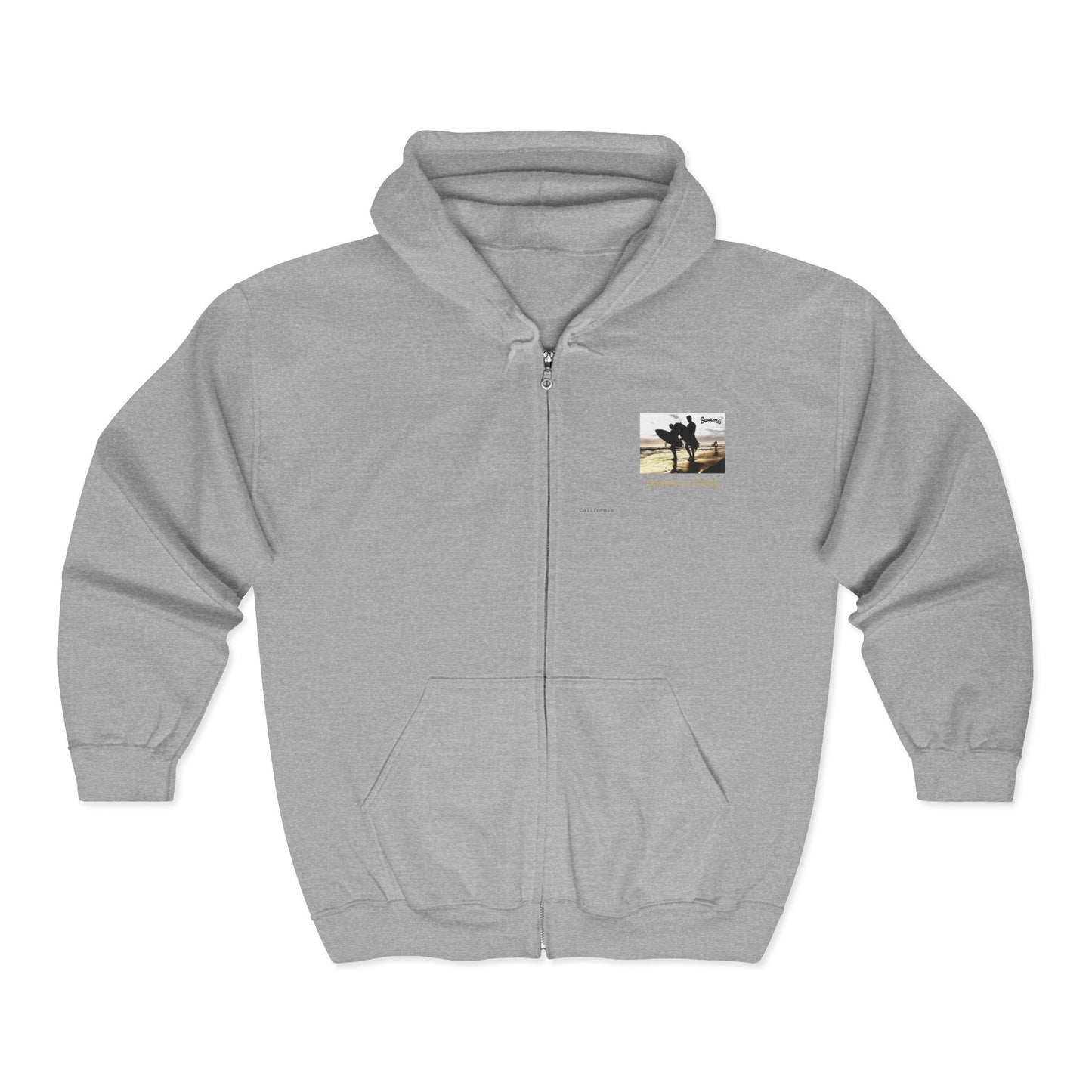 Swamis Vibe Encinitas California JSE Designs custom Hoodie #3 Swamis Beach Vibe California Unisex Full Zip Hoodie - Cozy Layer for Outdoor Adventures, Perfect Gift for Nature Lovers, Casual Wear, Layering Essentials, Travel [...]